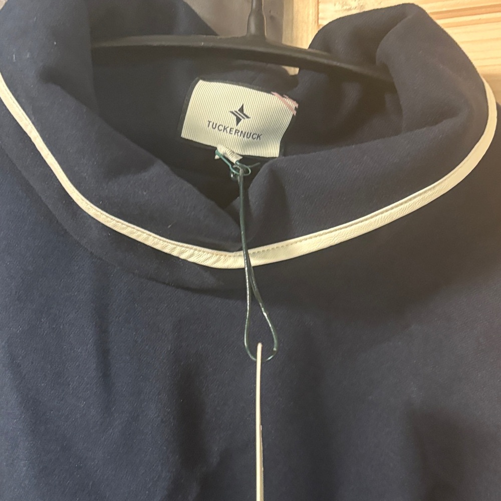 Tuckernuck Dark Blue Pullover with White Accent
